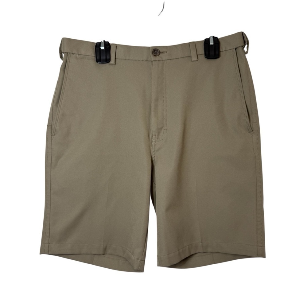 🧨 5/$25 Haggar Men's Khaki Flat Front Cool Pro Shorts
